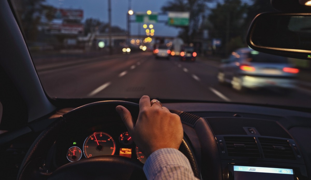 driving car on highway