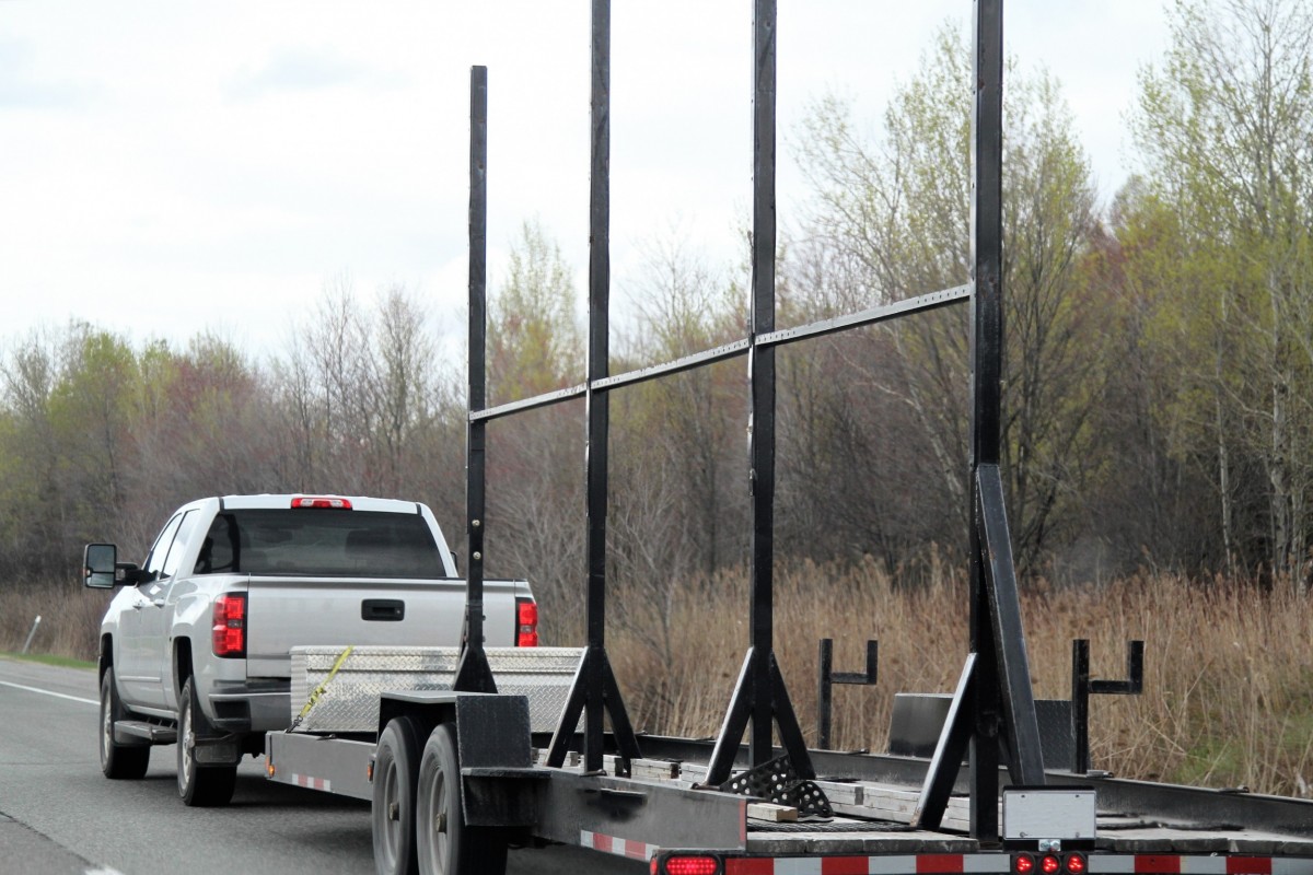 truck pulling a trailer