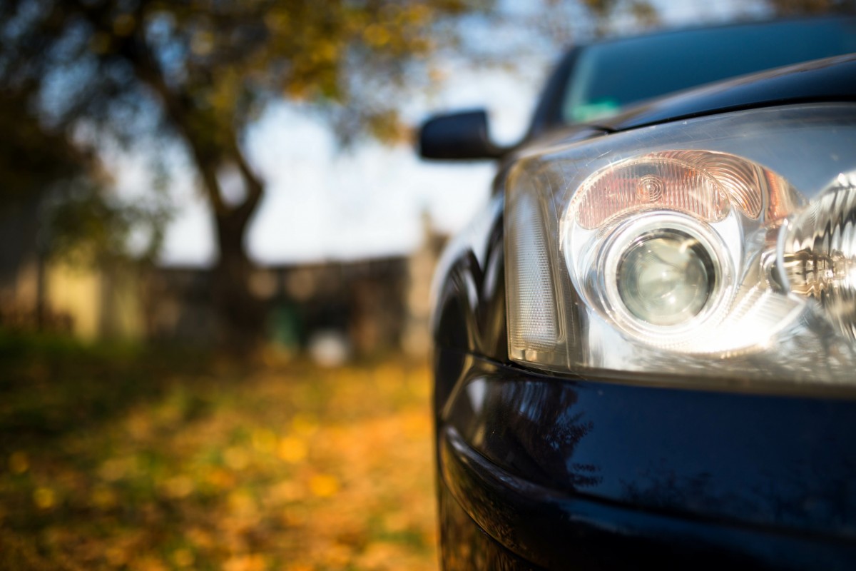 headlight of car